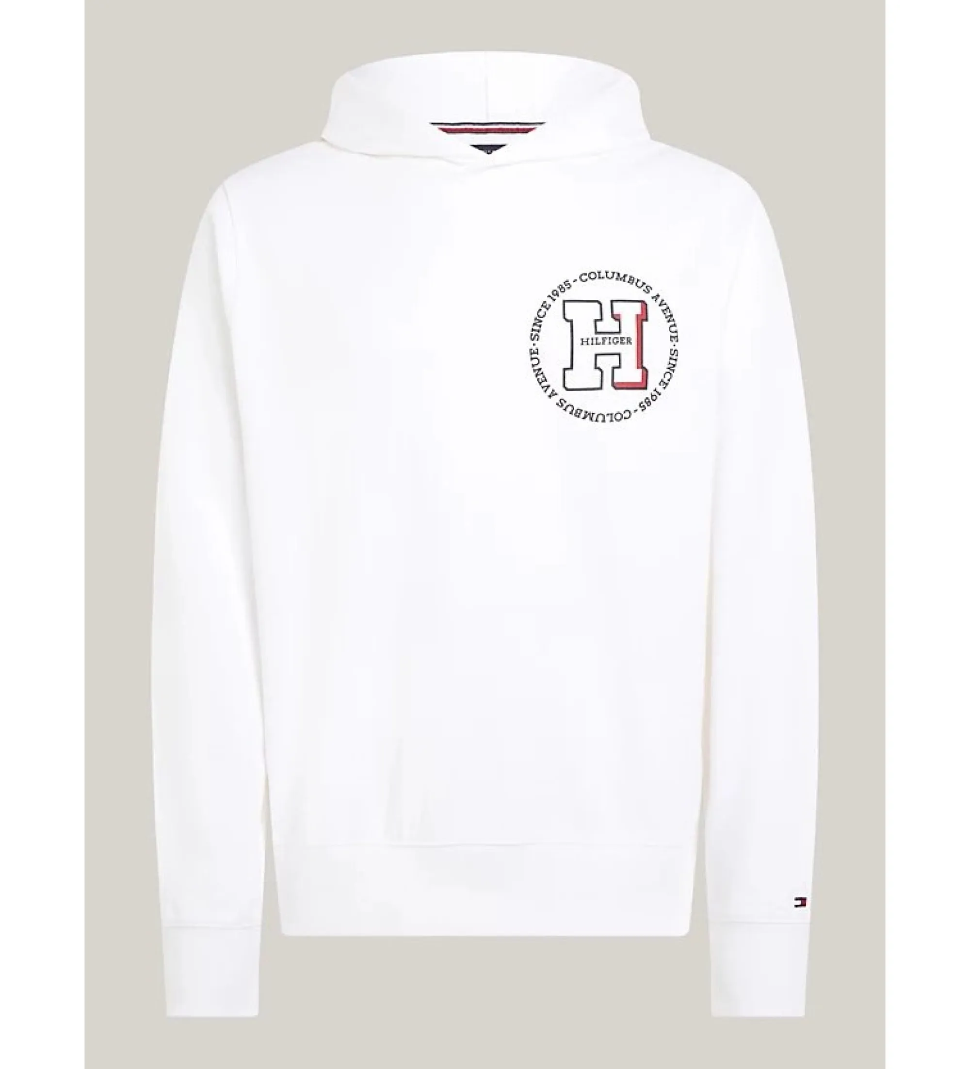 Sudadera de felpa con capucha y logo circular blanco