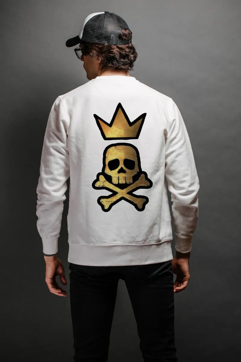 Sudadera de hombre KING blanca