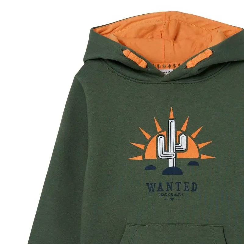 Sudadera niño verde felpa wild west de Name it