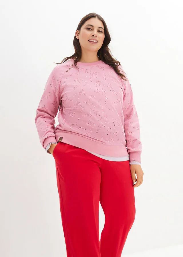 Sudadera Rosa frambuesa de flores