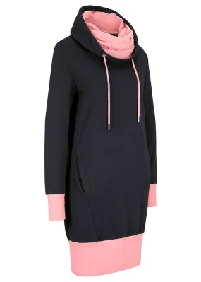 Vestido tipo sudadera de algodón orgánico Negro