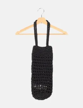 Women Bolso negro de rafia