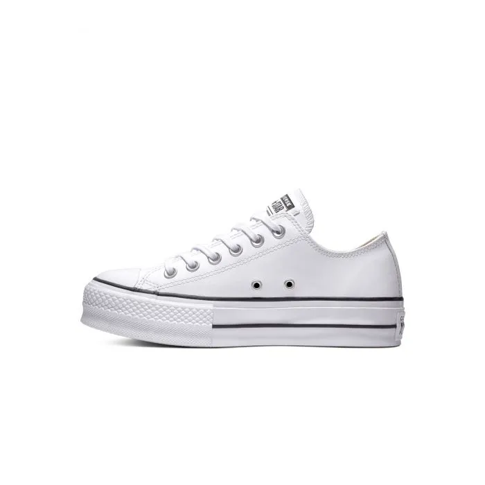 Zapatillas Converse Chuck Taylor All Star Plataforma Cuero Sint. Blanca