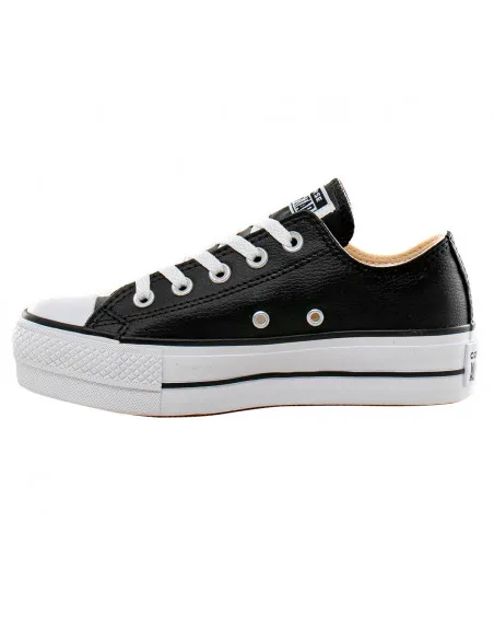 ZAPATILLAS CONVERSE PLATAFORMA CUERO NEGRO