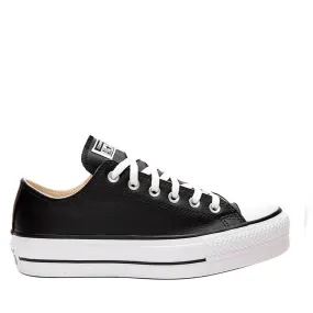 ZAPATILLAS CONVERSE PLATAFORMA CUERO NEGRO