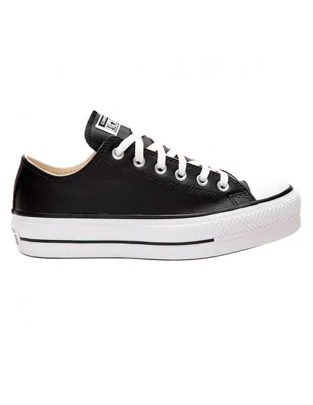 ZAPATILLAS CONVERSE PLATAFORMA CUERO NEGRO