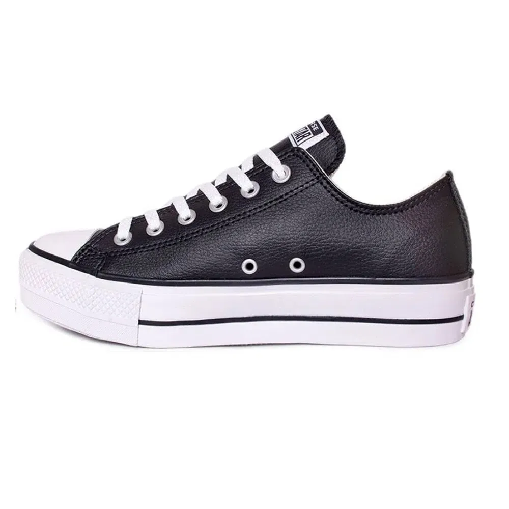 ZAPATILLAS CONVERSE PLATAFORMA CUERO NEGRO