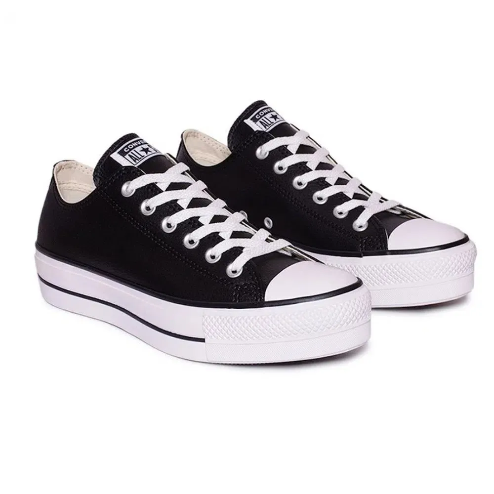 ZAPATILLAS CONVERSE PLATAFORMA CUERO NEGRO