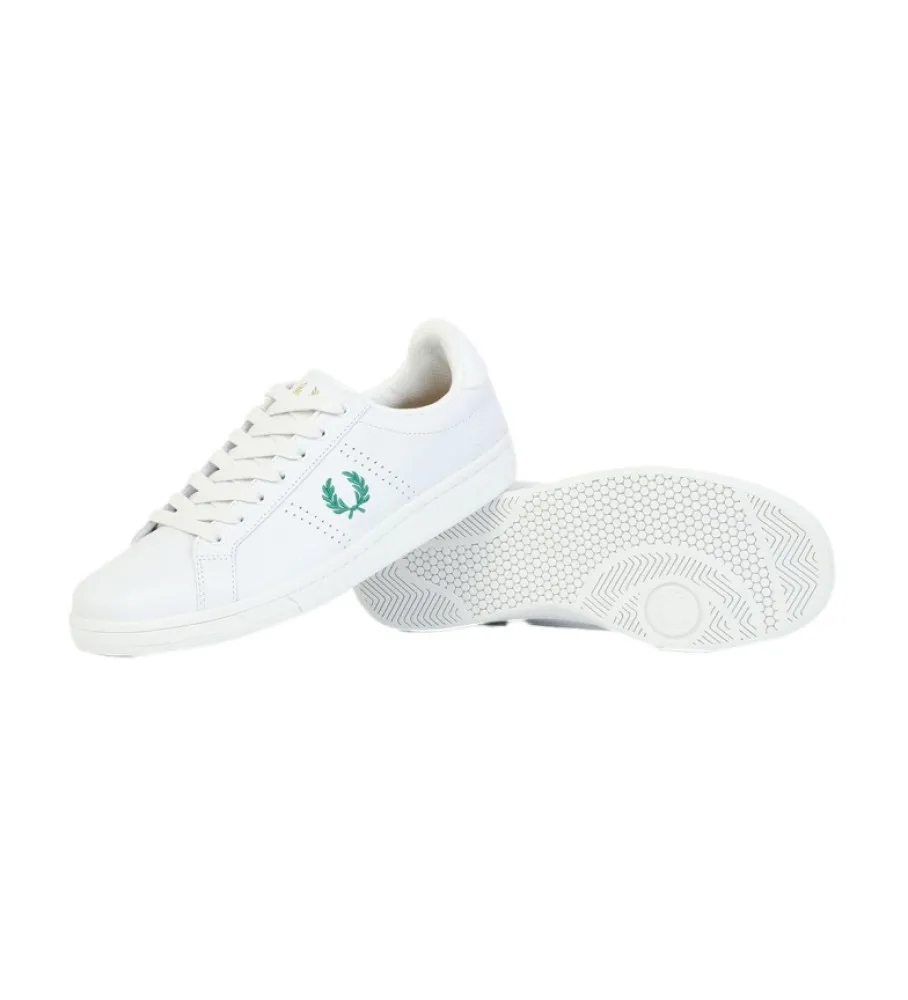 Zapatillas de piel B721 blanco