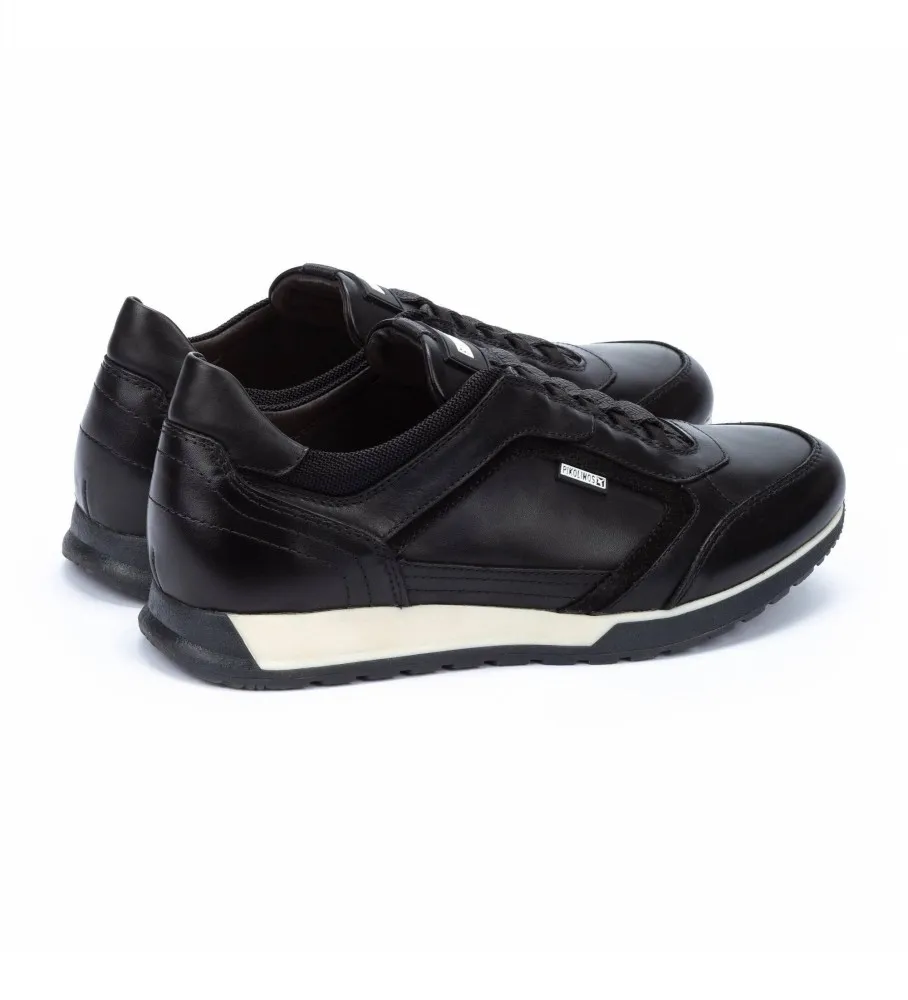 Zapatillas de piel Cambil negro