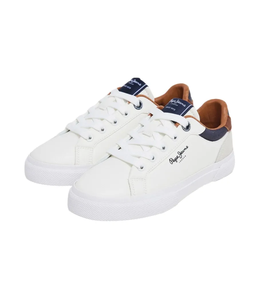 Zapatillas de Piel Kenton Court blanco