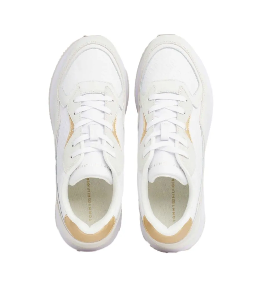 Zapatillas de Piel Lux Monogram blanco