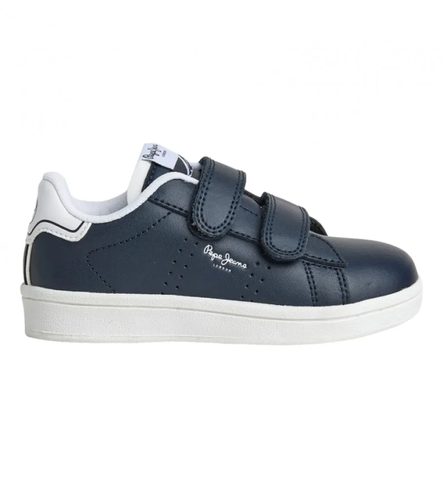 Zapatillas de piel Player Basic Bk marino