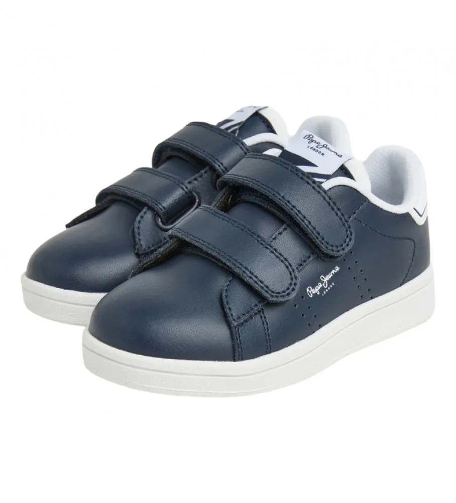 Zapatillas de piel Player Basic Bk marino