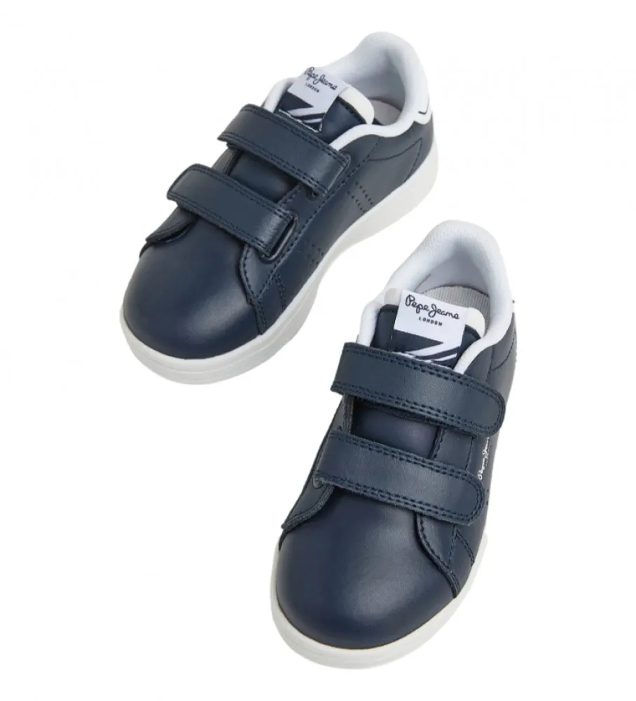 Zapatillas de piel Player Basic Bk marino