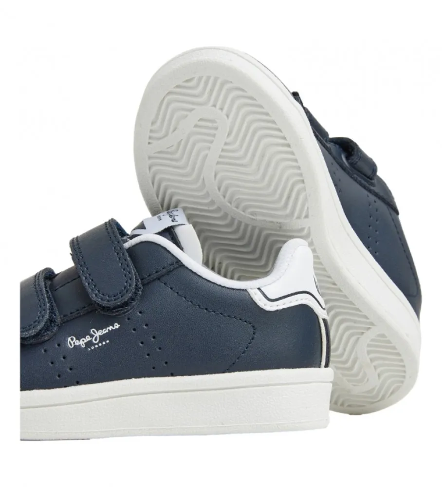 Zapatillas de piel Player Basic Bk marino