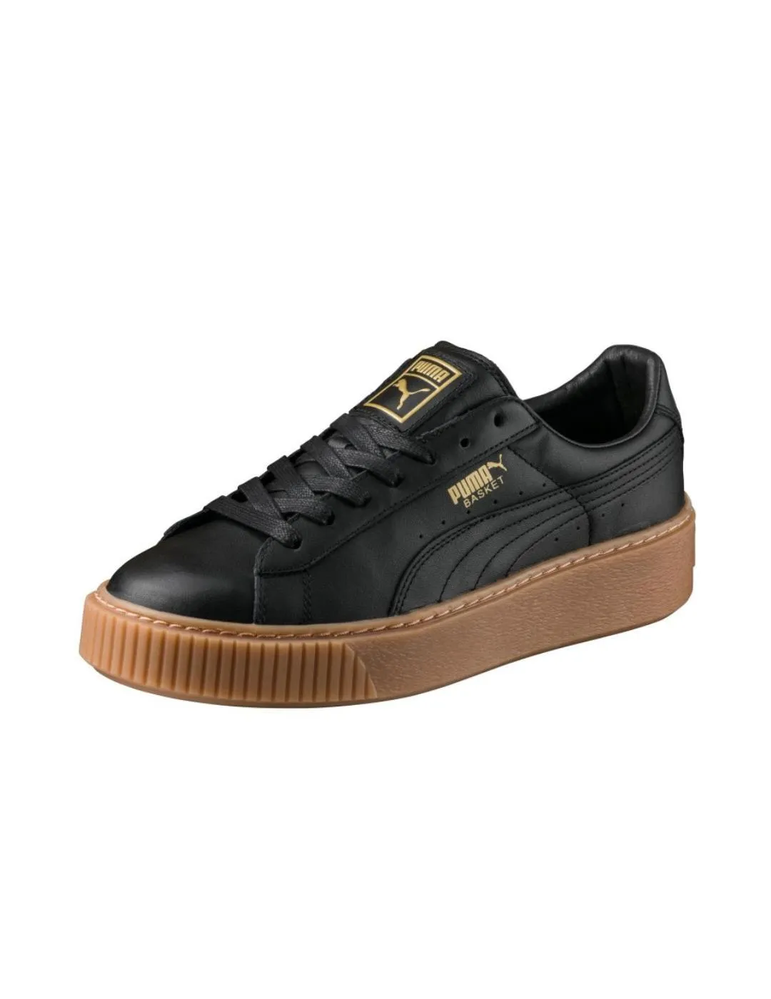 Zapatillas Puma Basket plataform negro de mujer