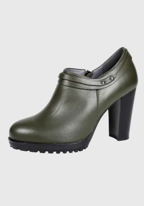 Zapato Cuero Casiana Verde