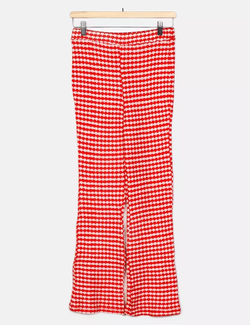 Zara Pantalones de tela Campana De punto