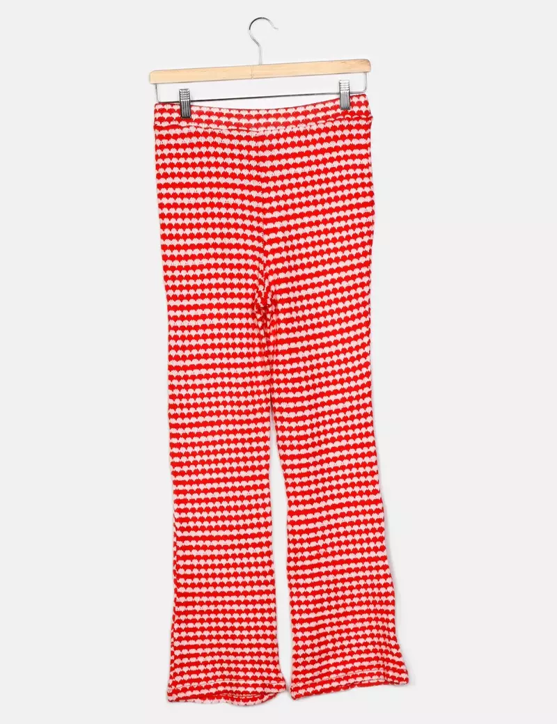 Zara Pantalones de tela Campana De punto